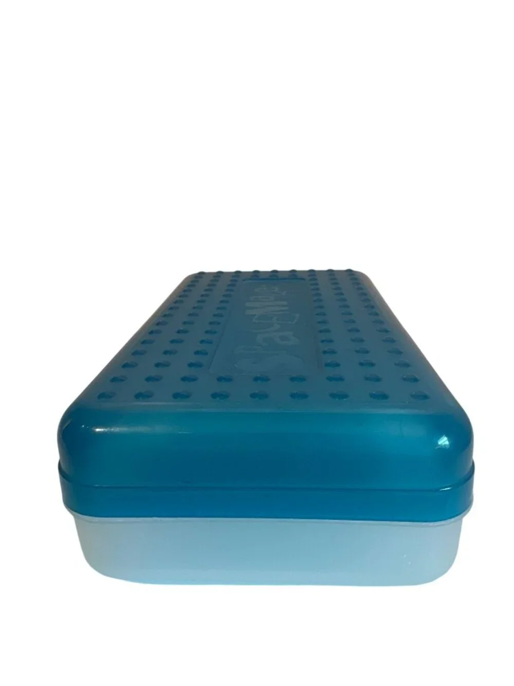 Vtg Translucent Blue SpaceMaker Storage Box Crafts School Supplies & More
